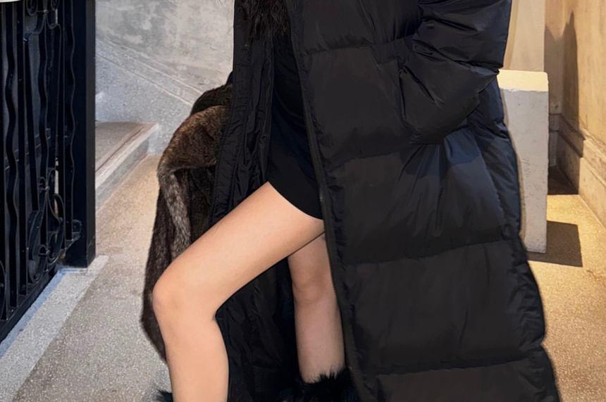 Stand-Collar Long Puffer Coat Product Image