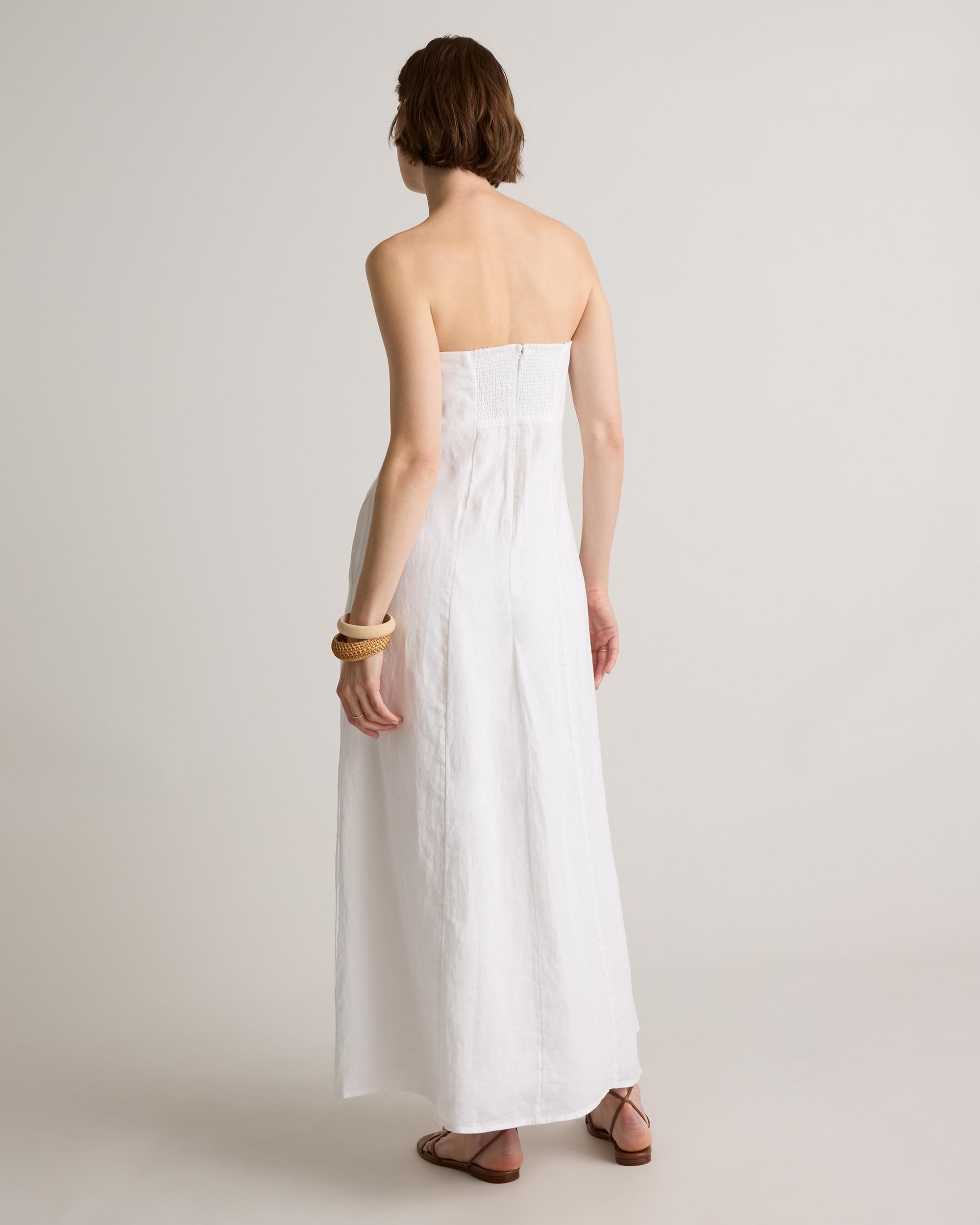 Quince | Women's 100% European Linen Strapless Maxi Dress Product Image