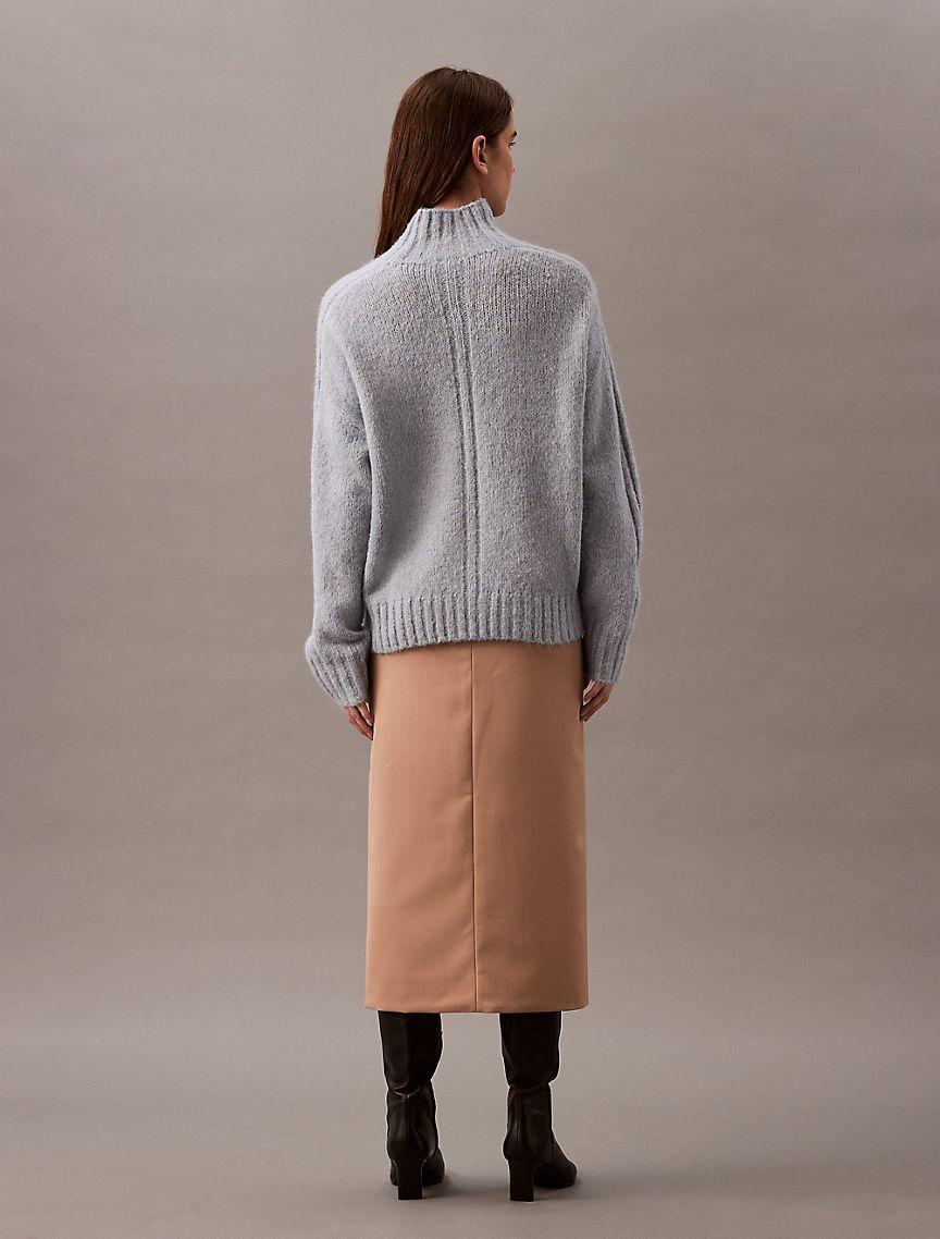 Crepe Midi Pencil Skirt Product Image