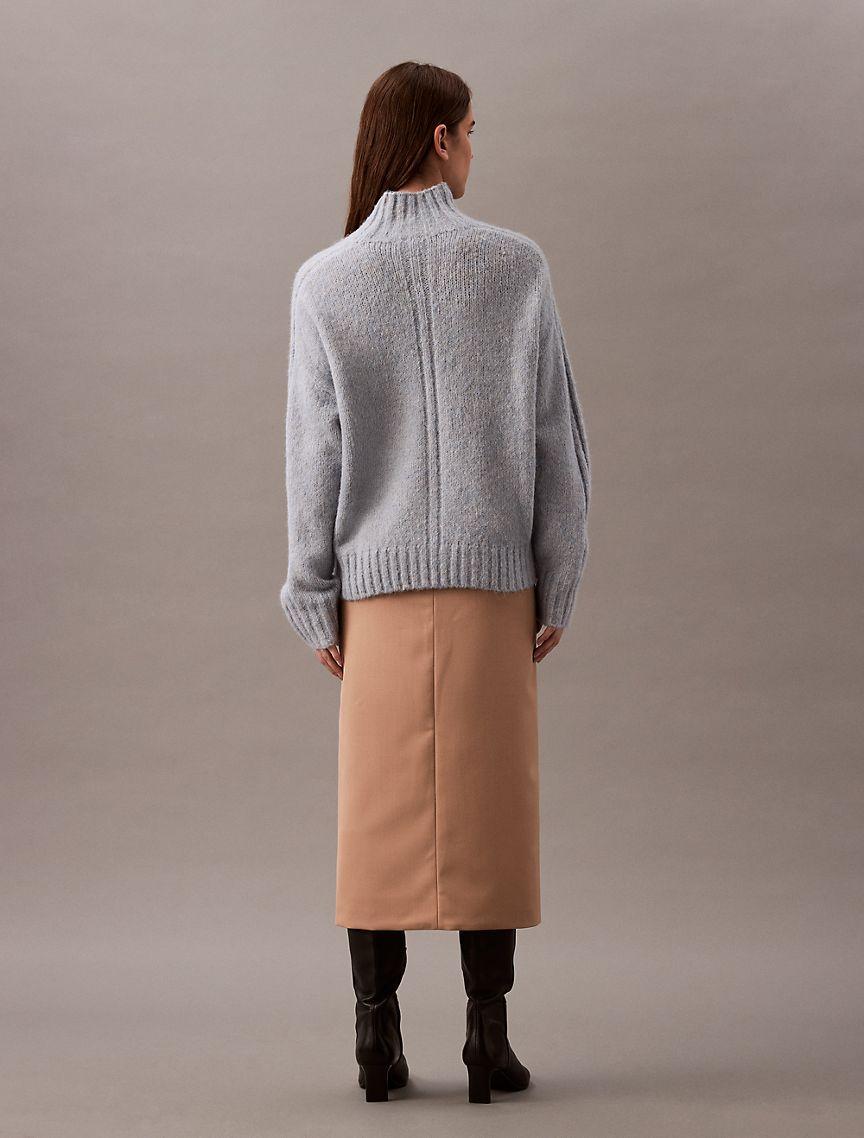 Crepe Midi Pencil Skirt Product Image