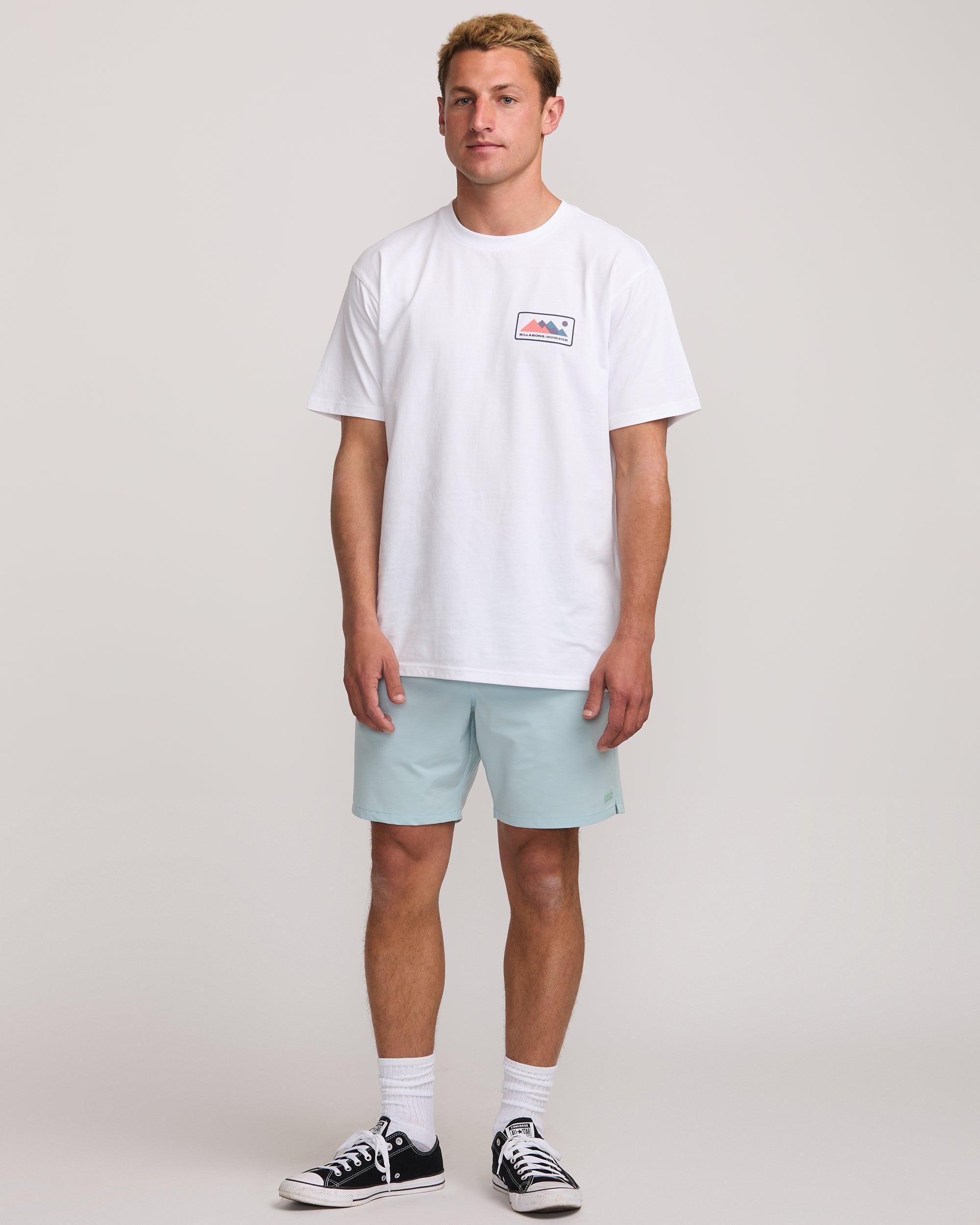 Surftrek Transit Elastic 17" Hybrid Shorts - Dusty Blue Male Product Image