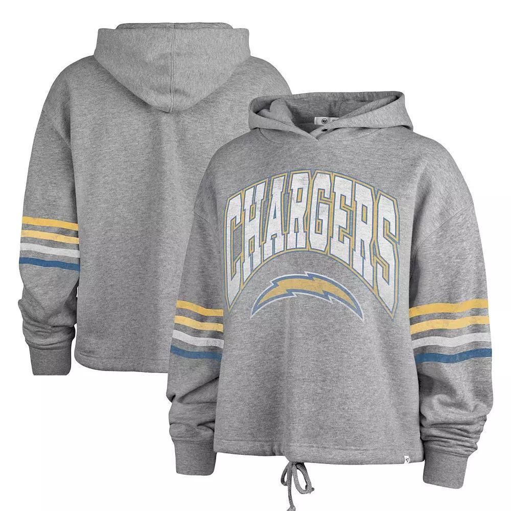 Women's '47 Gray Los Angeles Chargers Upland Bennett Pullover Hoodie, Size: XL, Grey Product Image