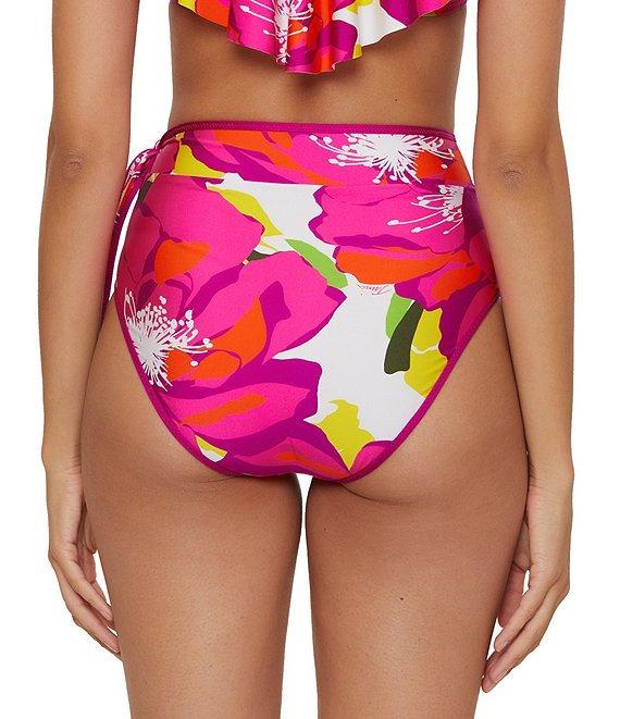 Trina Turk Bloom High Waist Sash Tie Swim Bottom Product Image