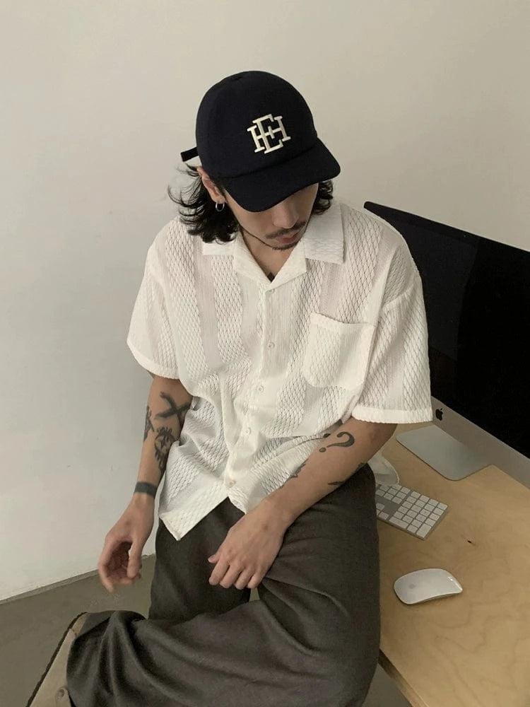 RT No. 18760 KNIT V-NECK COLLAR SHORT SLEEVE SHIRT Product Image