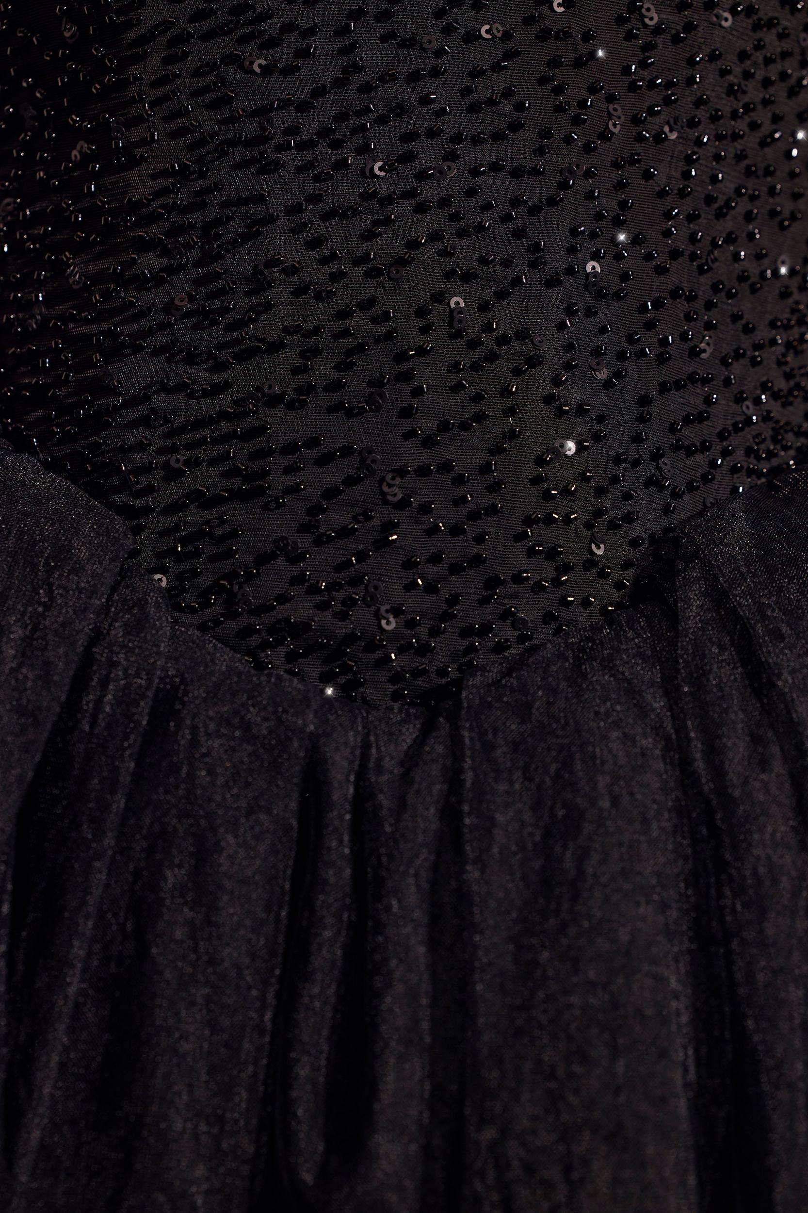 Embellished Corset Tulle Skirt Mini Dress in Black Product Image