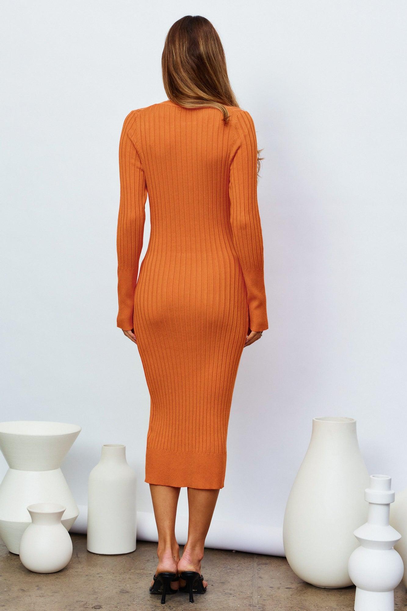 Deep Seas Maxi Dress Orange Product Image
