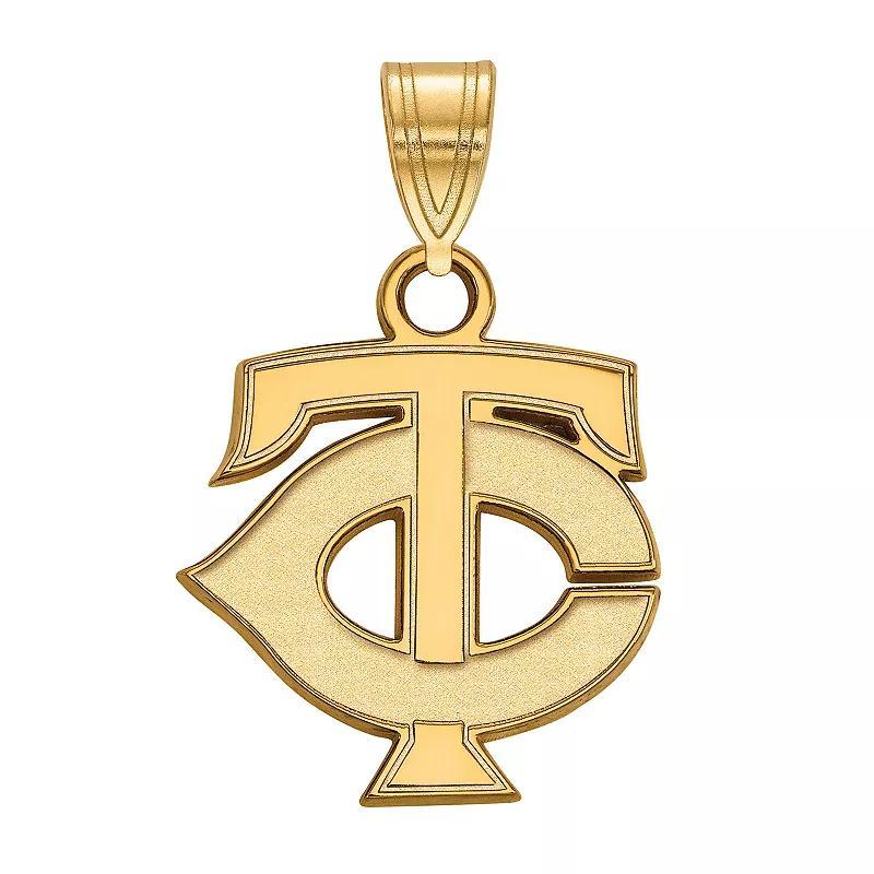 LogoArt Sterling Silver Minnesota Twins Small Pendant, Women's, Size: 19 mm, Gold Tone Product Image