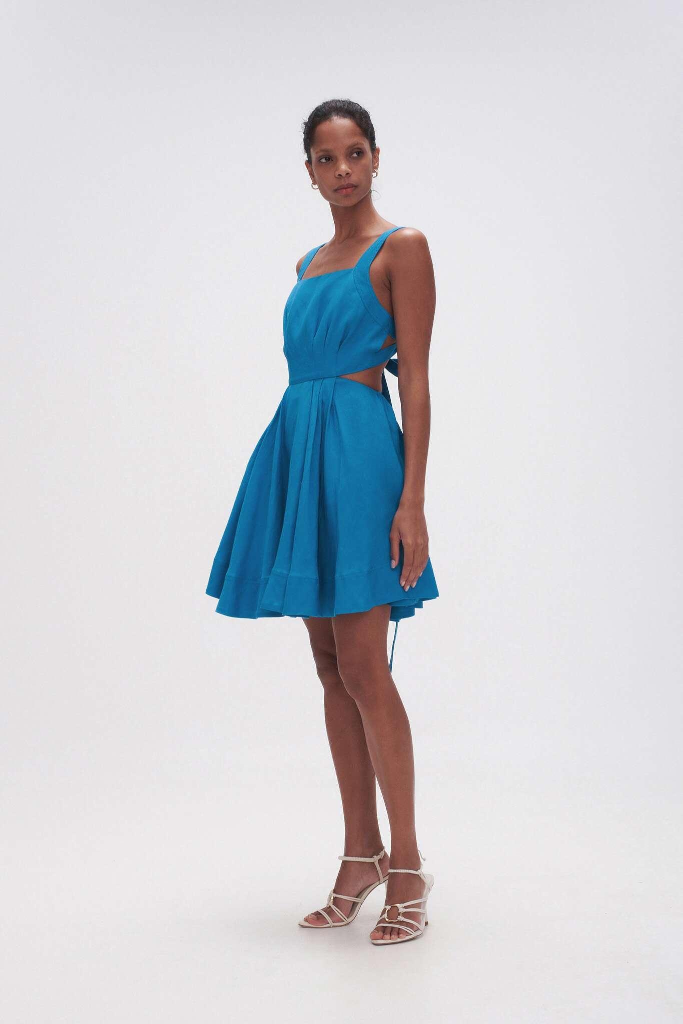 Clara Tie Back Mini Dress Product Image