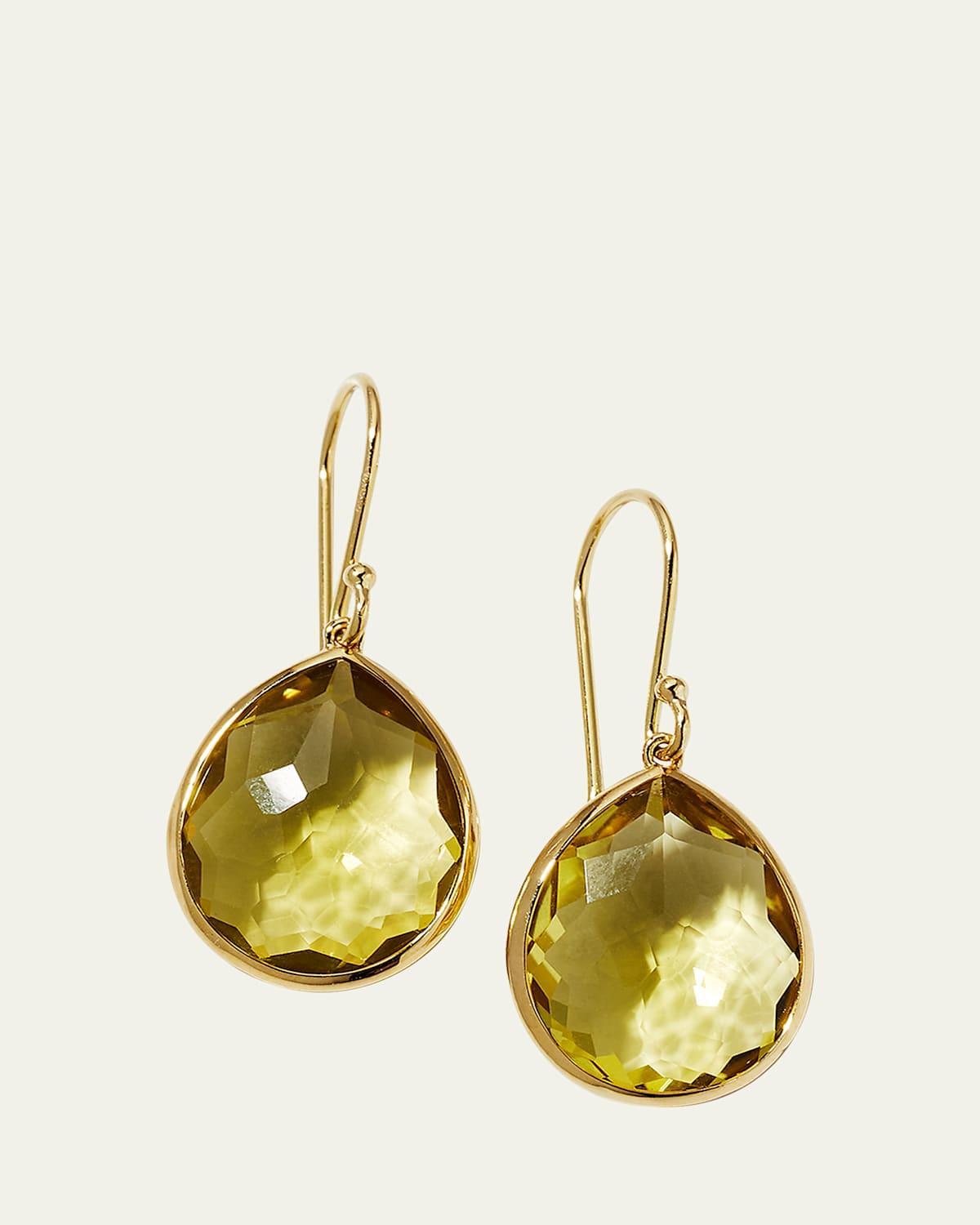 Womens Rock Candy 18K Green Gold & Amethyst Medium Teardrop Earrings Product Image