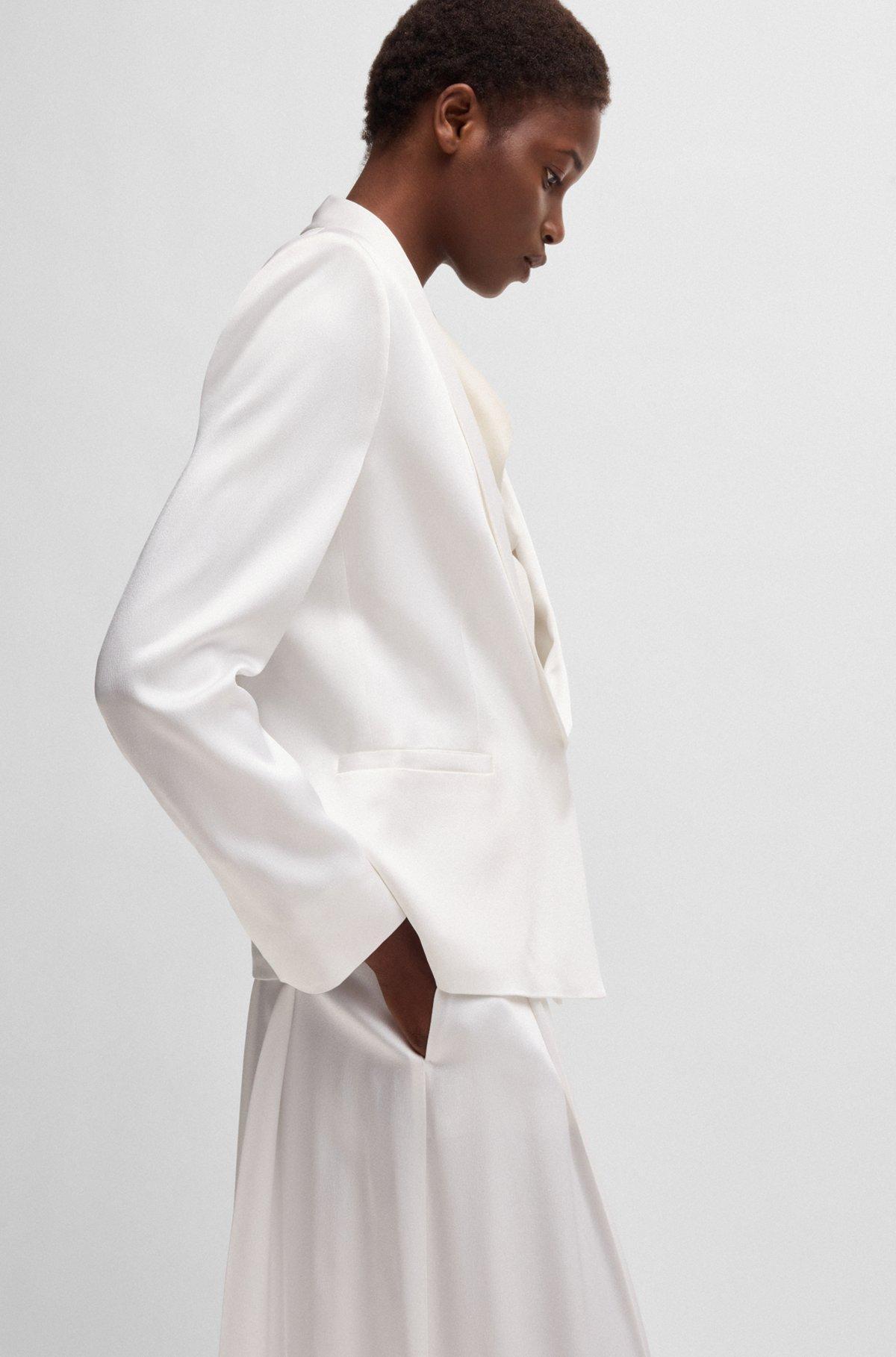 Relaxed-fit blazer with shawl lapels Product Image