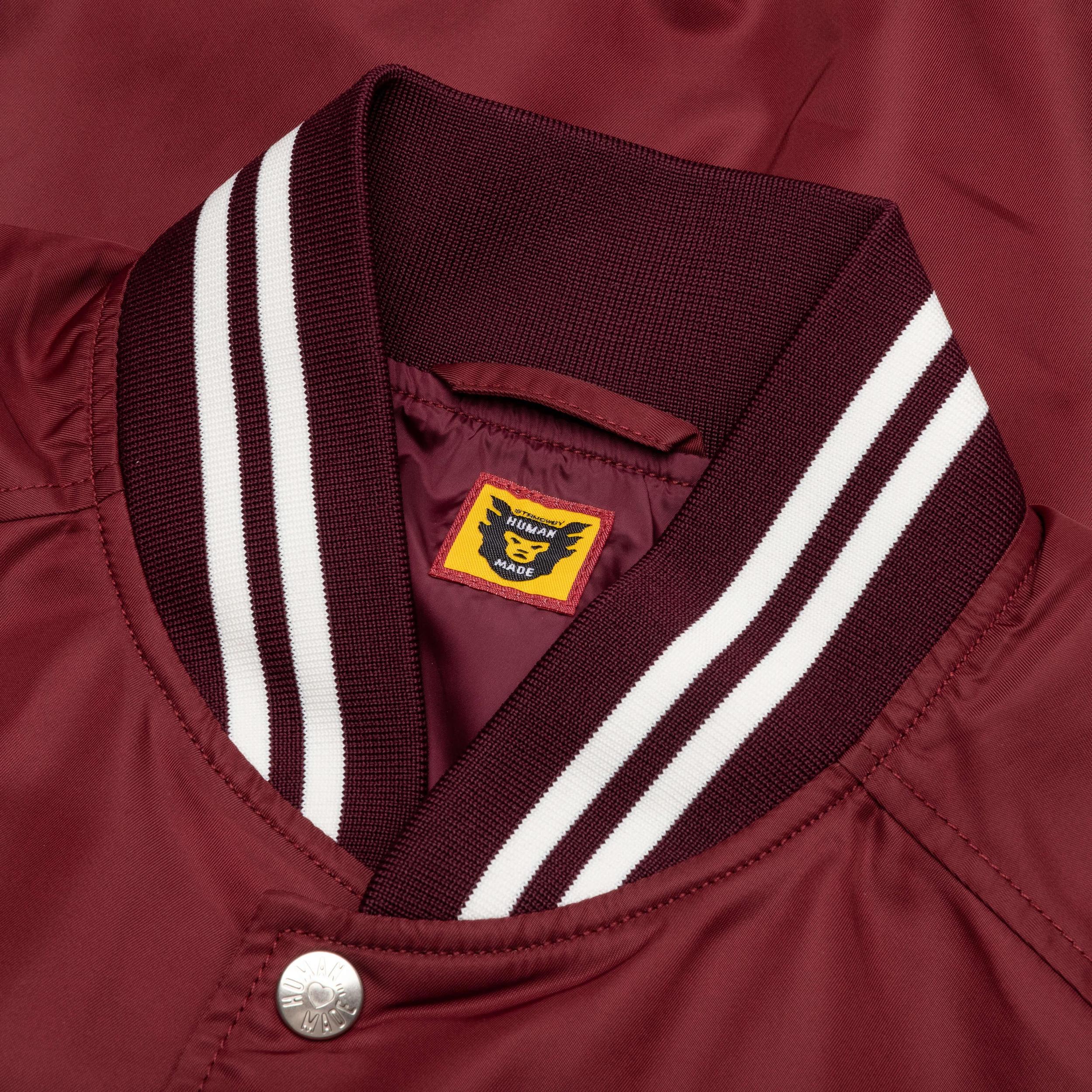 Nylon Stadium Jacket - Burgundy Male Product Image