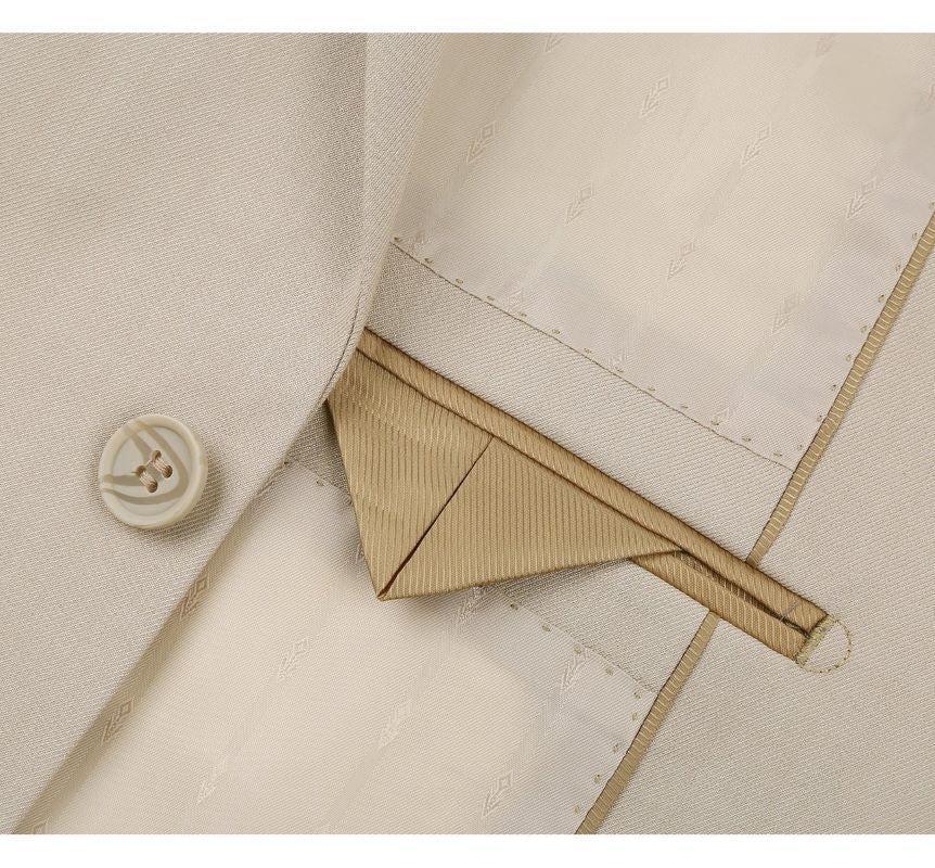 Vanderbilt Collection - Classic 2 Piece Suit 2 Buttons Regular Fit In Beige Product Image