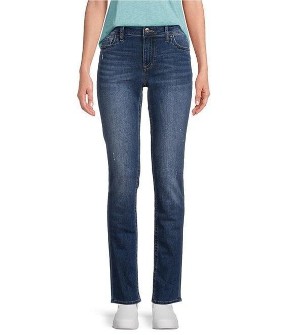 KUT from the Kloth Petite Size Stevie Slight Knicking Straight Leg Jeans Product Image
