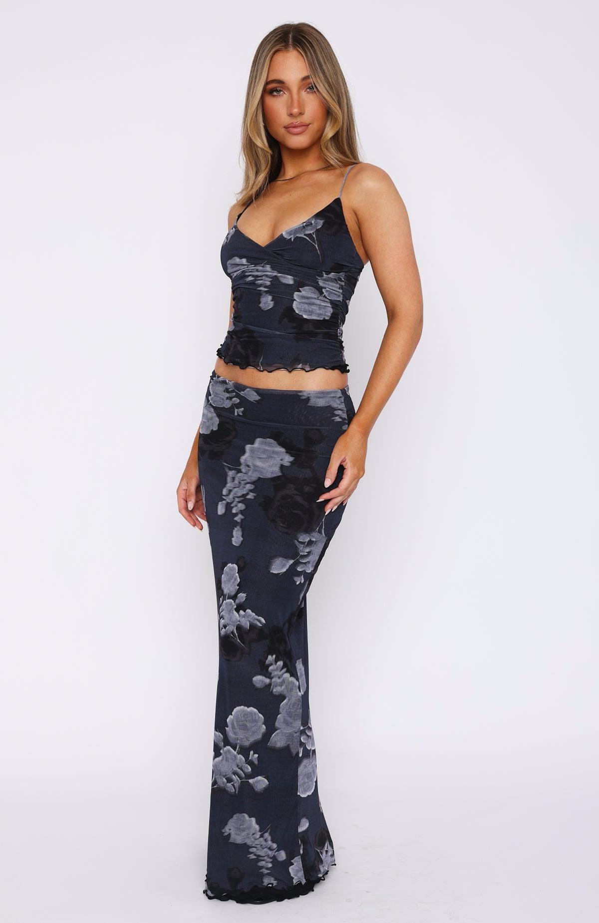 Around My Finger Maxi Skirt Watercolour Bouquet Product Image
