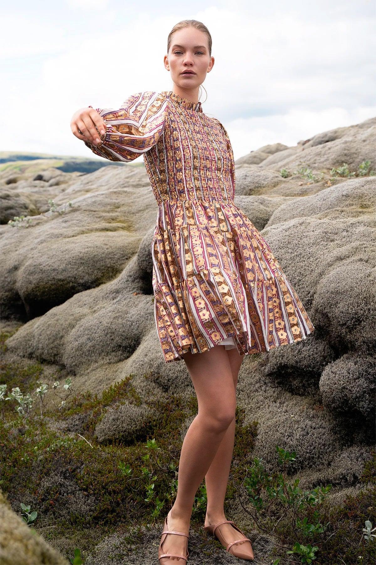 Smocked Flirty 3/4 Sleeve Product Image