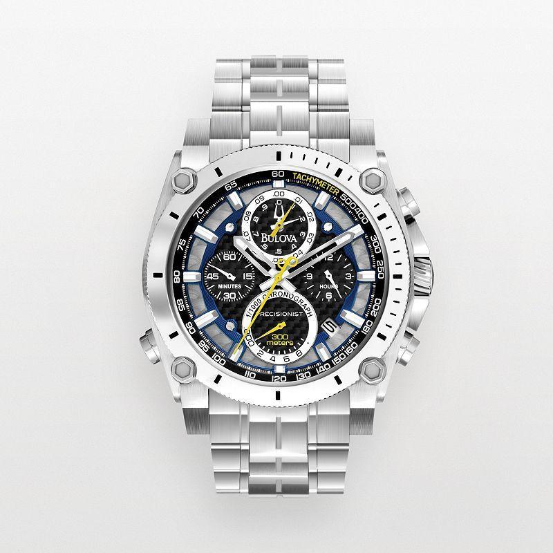 Bulova Mens Diamond Accent Chronograph Two Tone Stainless Steel Bracelet Watch Product Image