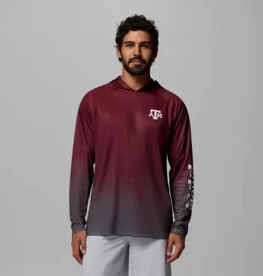 Columbia Mens Collegiate PFG Super Terminal Tackle Hoodie - Texas A&M- Product Image