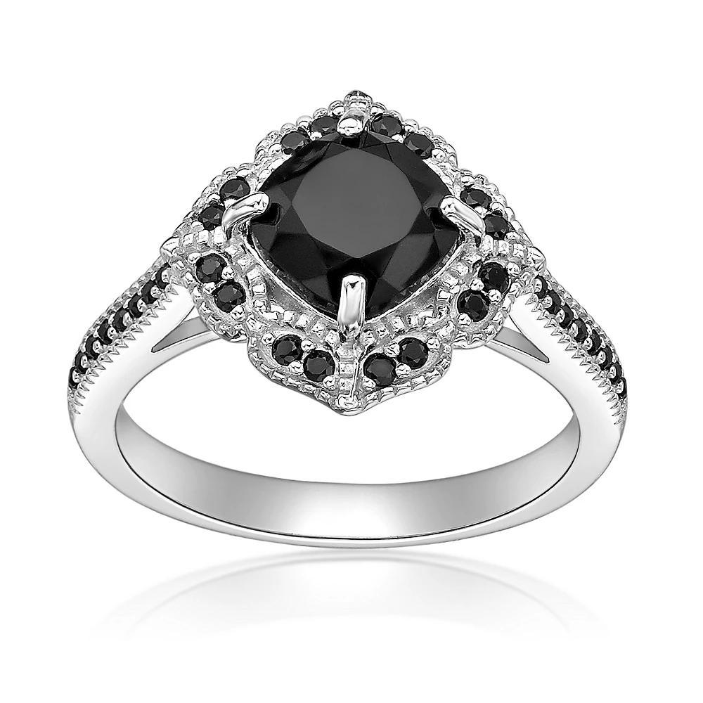 Gemminded Sterling Silver Onyx & Black Spinel Ring, Womens Product Image