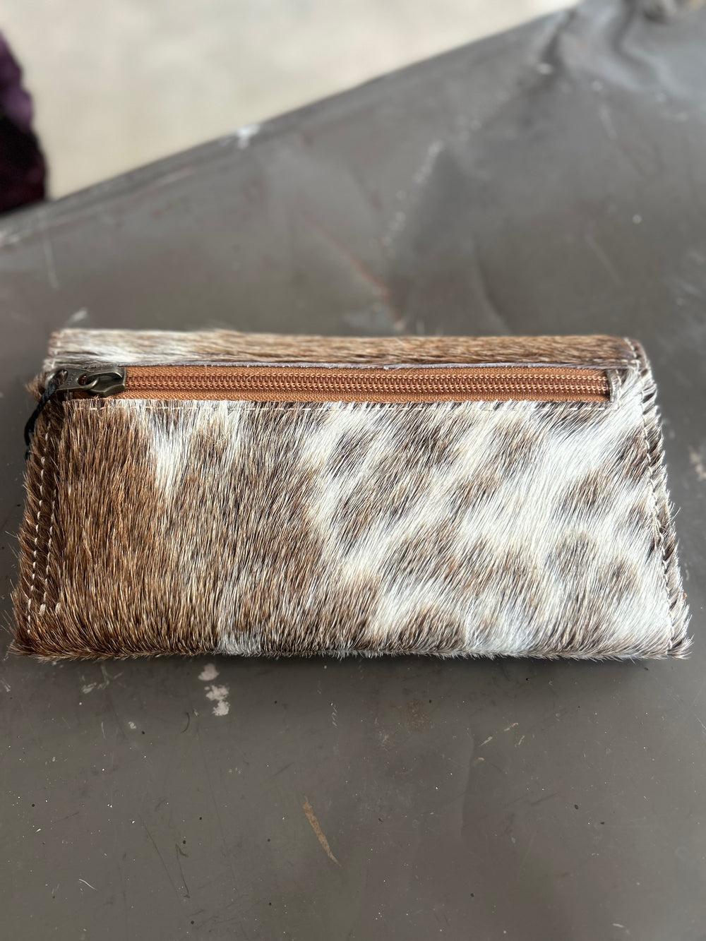 American Darling Hair on Hide Tooled Leather Wallet Product Image