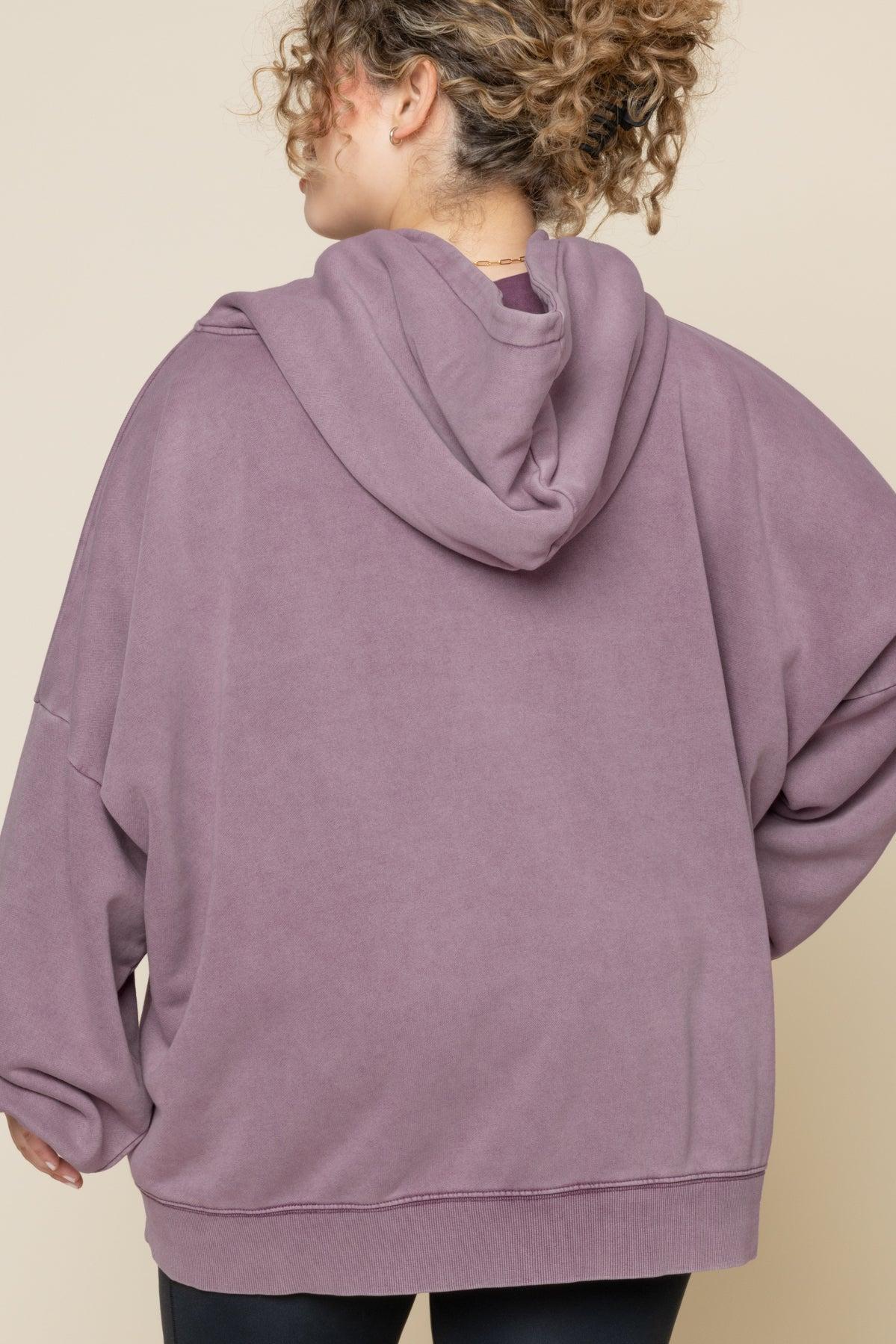 Boxy Boyfriend Hoodie - Vintage Crimson Product Image