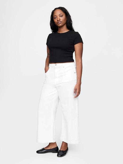 High Rise Stride Wide-Leg Ankle Jeans Product Image