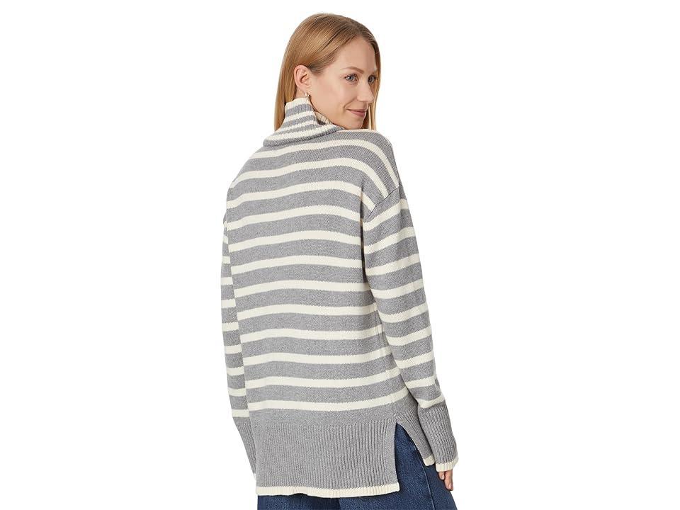 Lucky Brand Mock Neck Tunic (Mhg Stripe) Women's Clothing Product Image