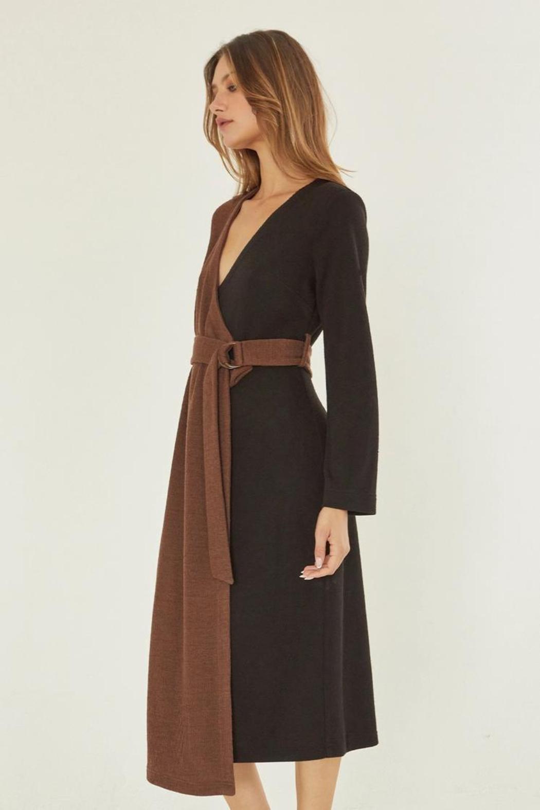 "Shay" Colorblock Midi Dress Product Image