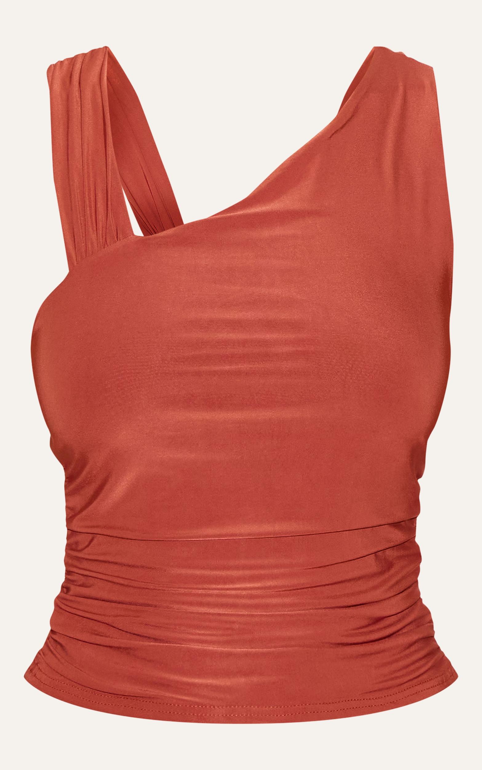 Paprika Asymmetric Strap Detail Vest Top Product Image
