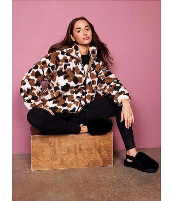 UGG® Madeline Fuzzy Logo Long Sleeve Coordinating Lounge Sweatshirt Product Image