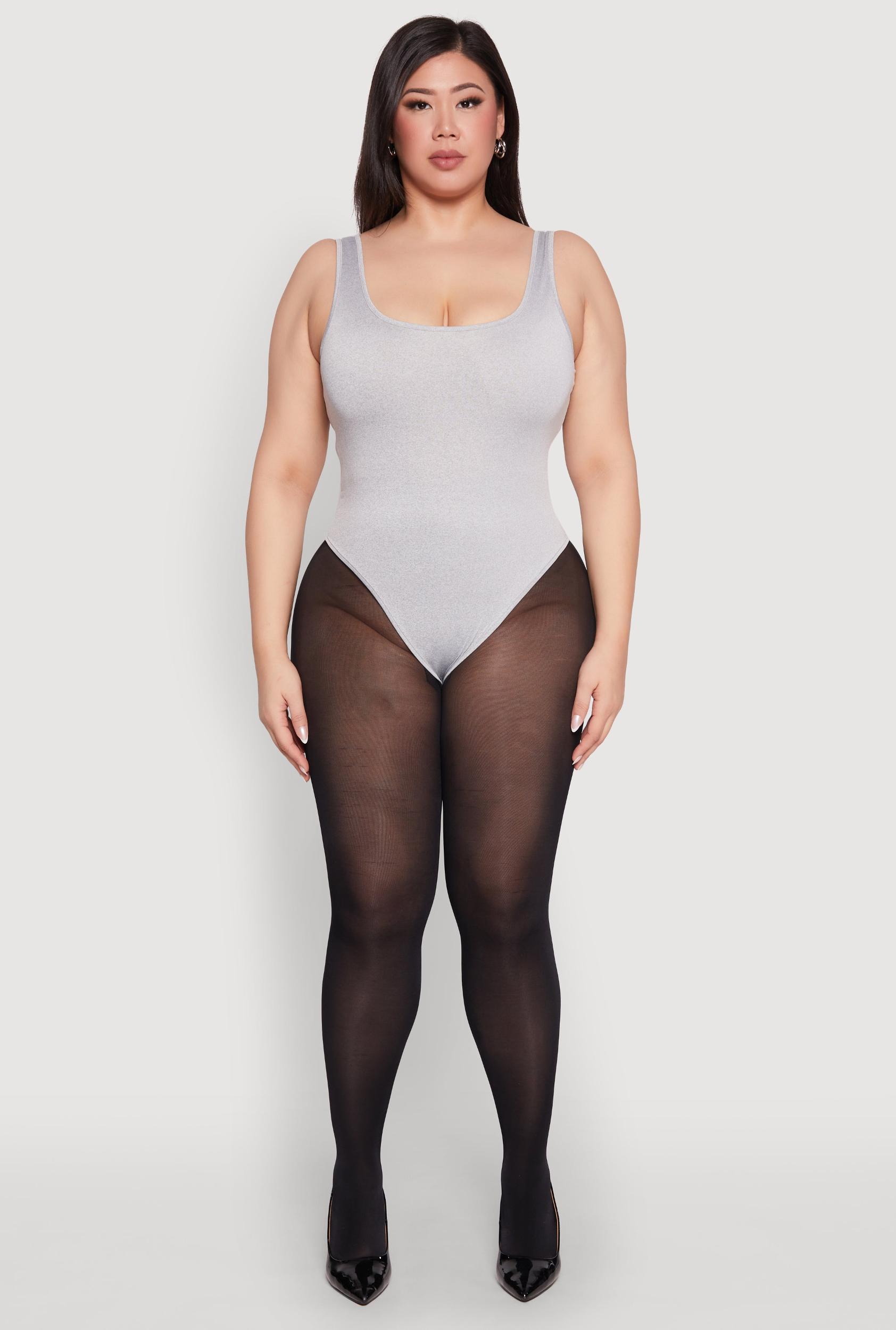 Womens Plus Size Daisy Sleeveless Bodysuit Product Image