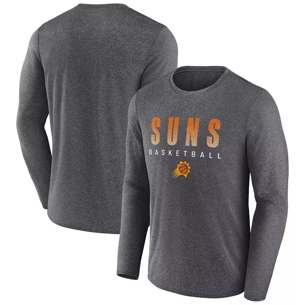 Men's Fanatics Branded Heathered Charcoal San Antonio Spurs Where Legends Play Iconic Practice Long Sleeve T-Shirt, Size: XL Product Image