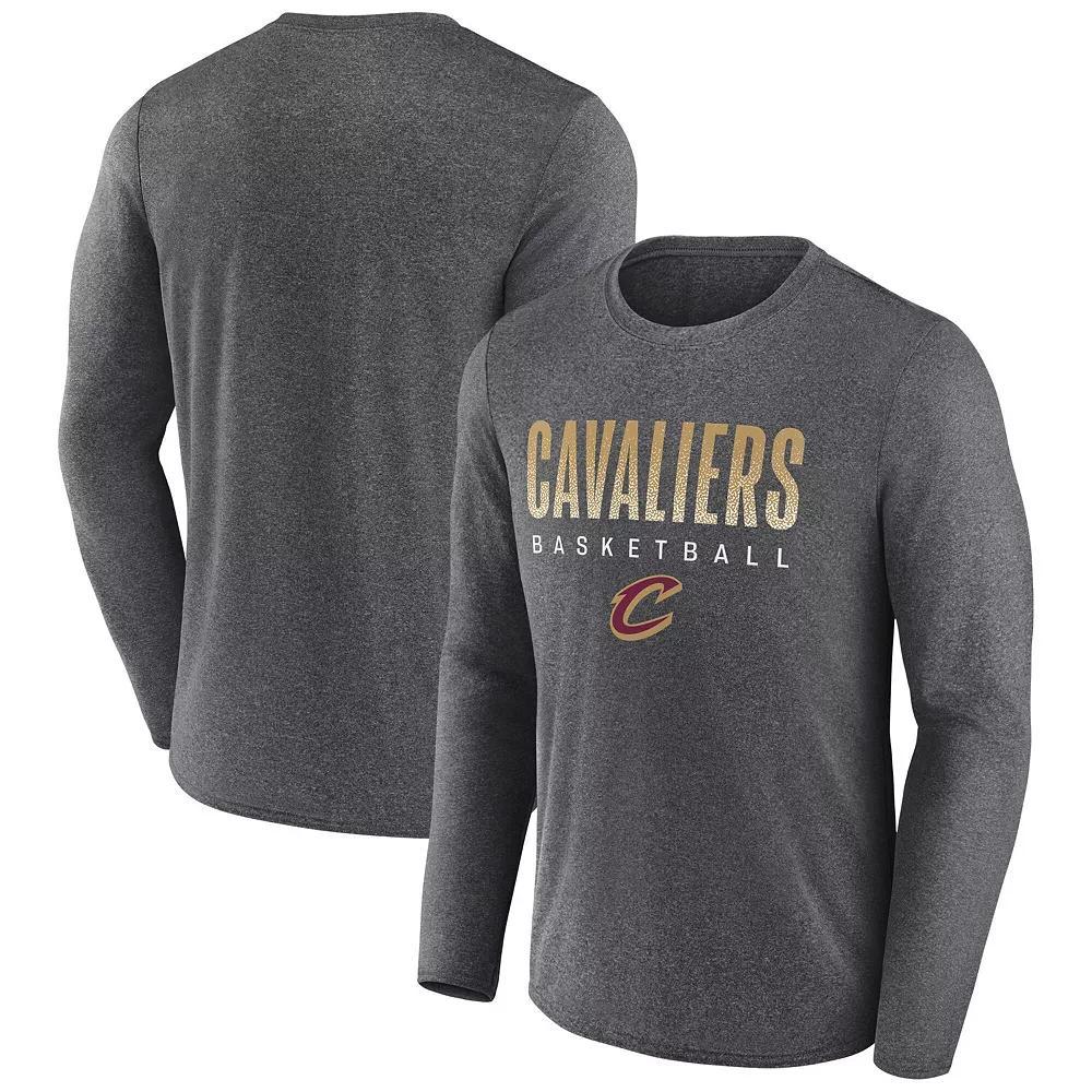 Men's Fanatics Branded Heathered Charcoal San Antonio Spurs Where Legends Play Iconic Practice Long Sleeve T-Shirt, Size: XL Product Image