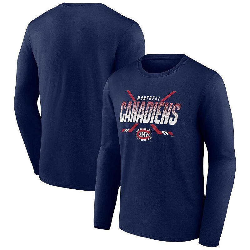 Mens Fanatics Branded Navy Montreal Canadiens Covert Long Sleeve T-Shirt Cnd Blue Product Image