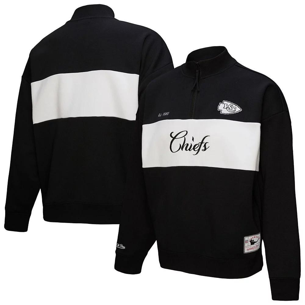 Women's Mitchell & Ness Black Kansas City Chiefs Quarter-Zip Jacket, Size: XS Product Image