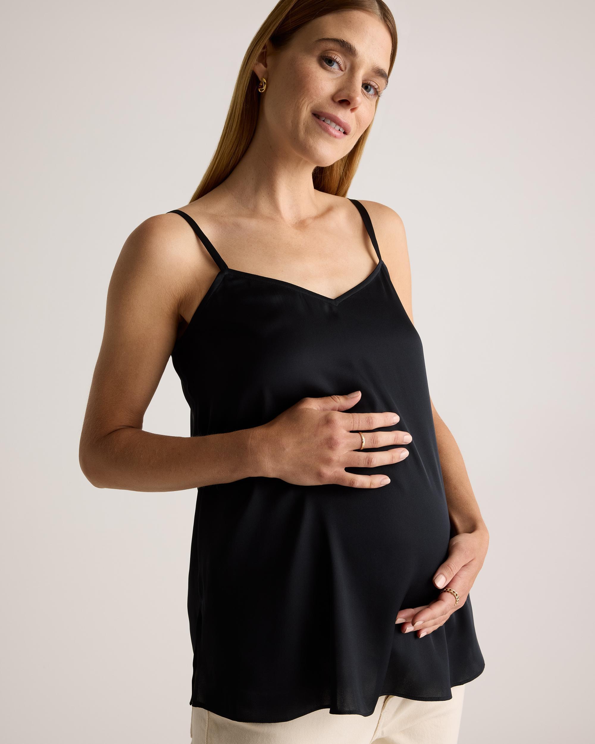Quince | Women's Washable Stretch Silk V-Neck Maternity Cami Size XS, Mulberry Silk Product Image
