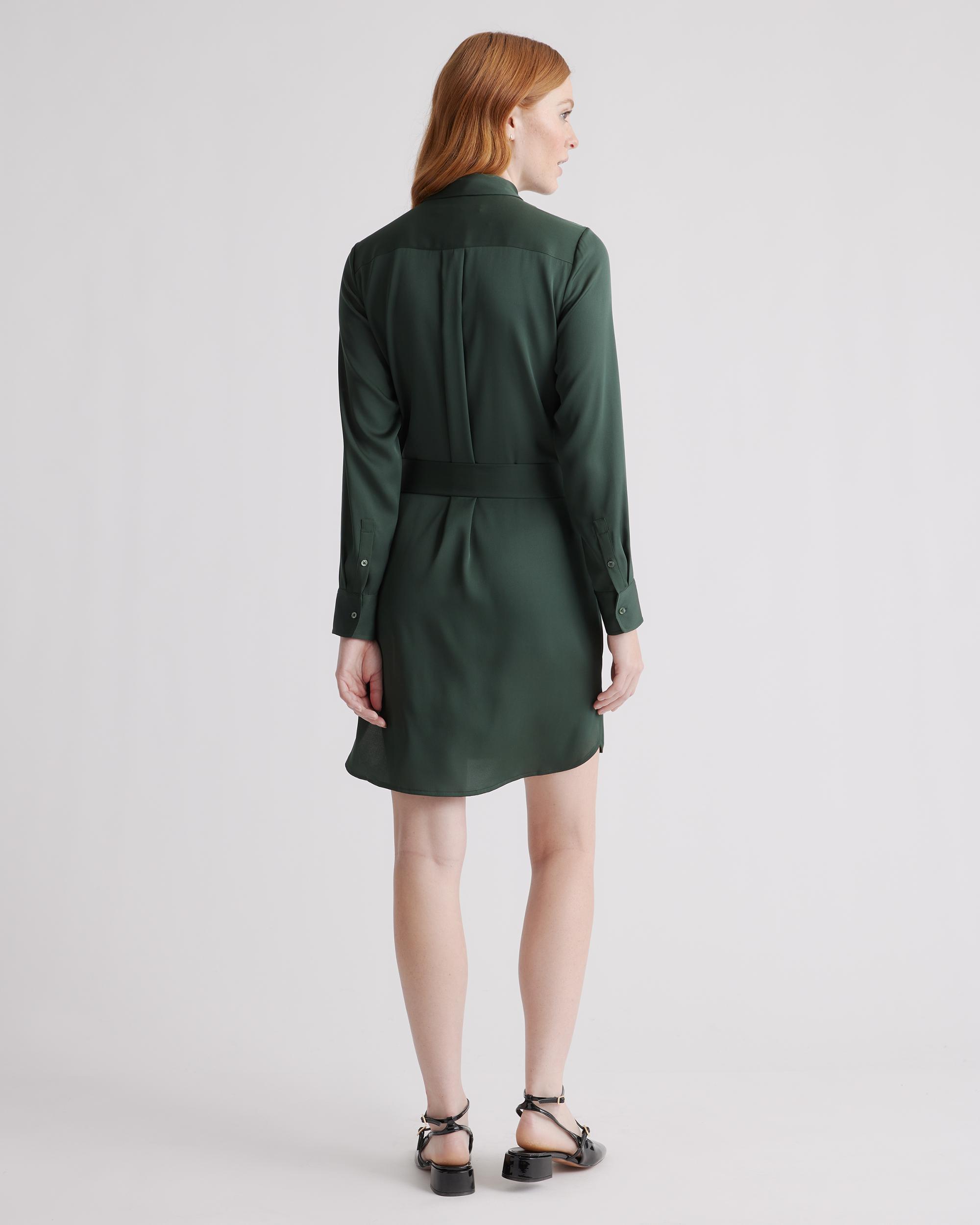 Quince | Women's Washable Stretch Silk Shirt Dress Size XS Product Image