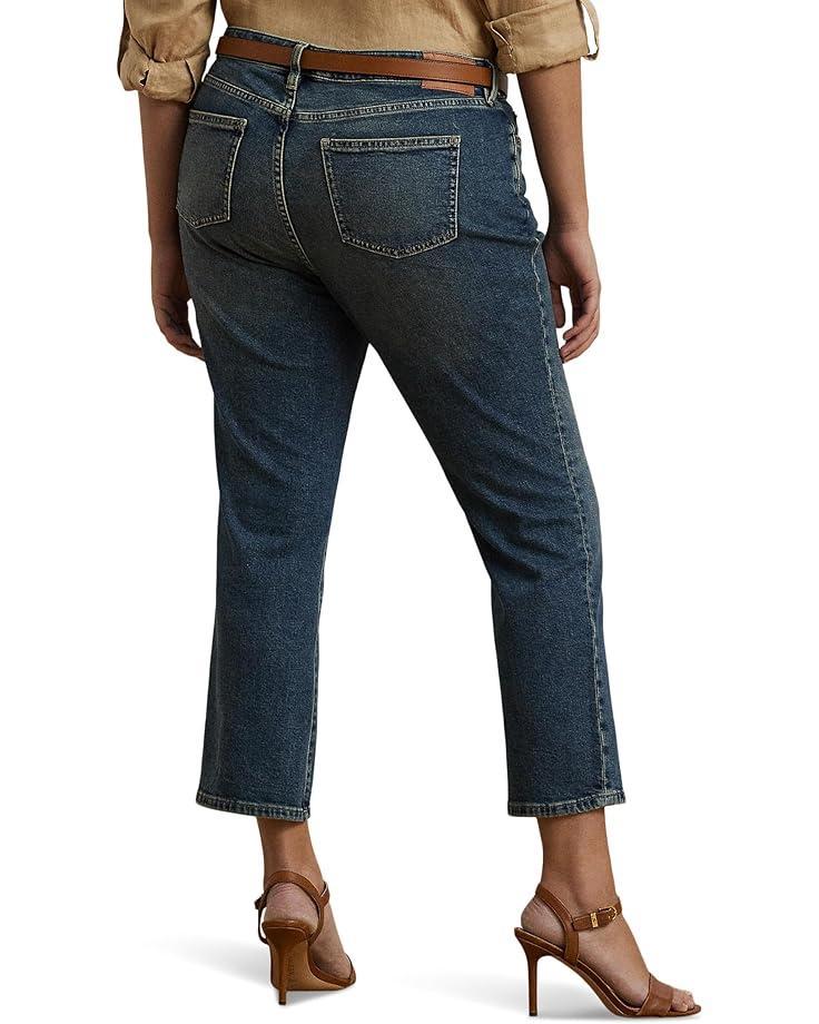 Plus Size Amy Crop Straight Leg- Roll Up Fray Product Image