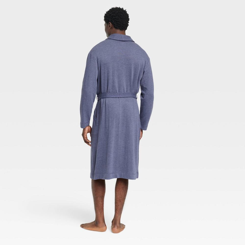 Men's Knit Robe - Goodfellow & Co™ Navy Blue L/XL Product Image