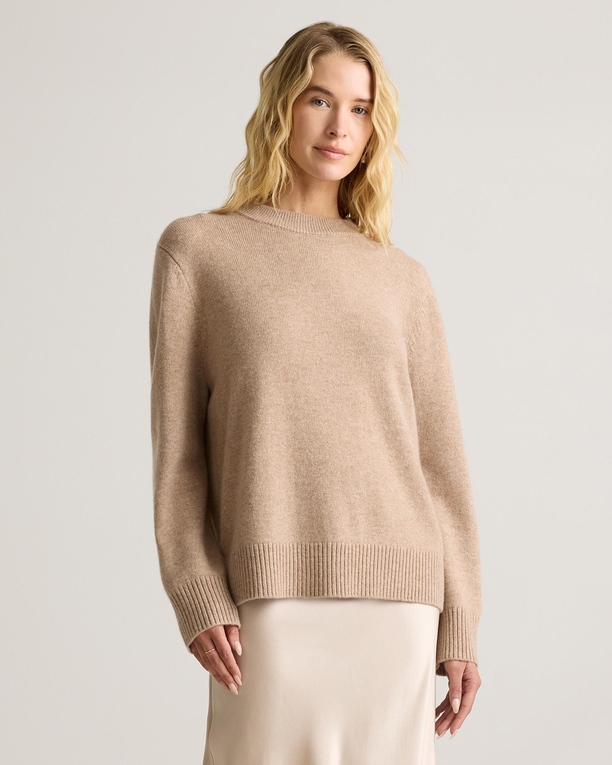 Quince | Women's Mongolian Cashmere OverSized Crewneck Sweater Product Image
