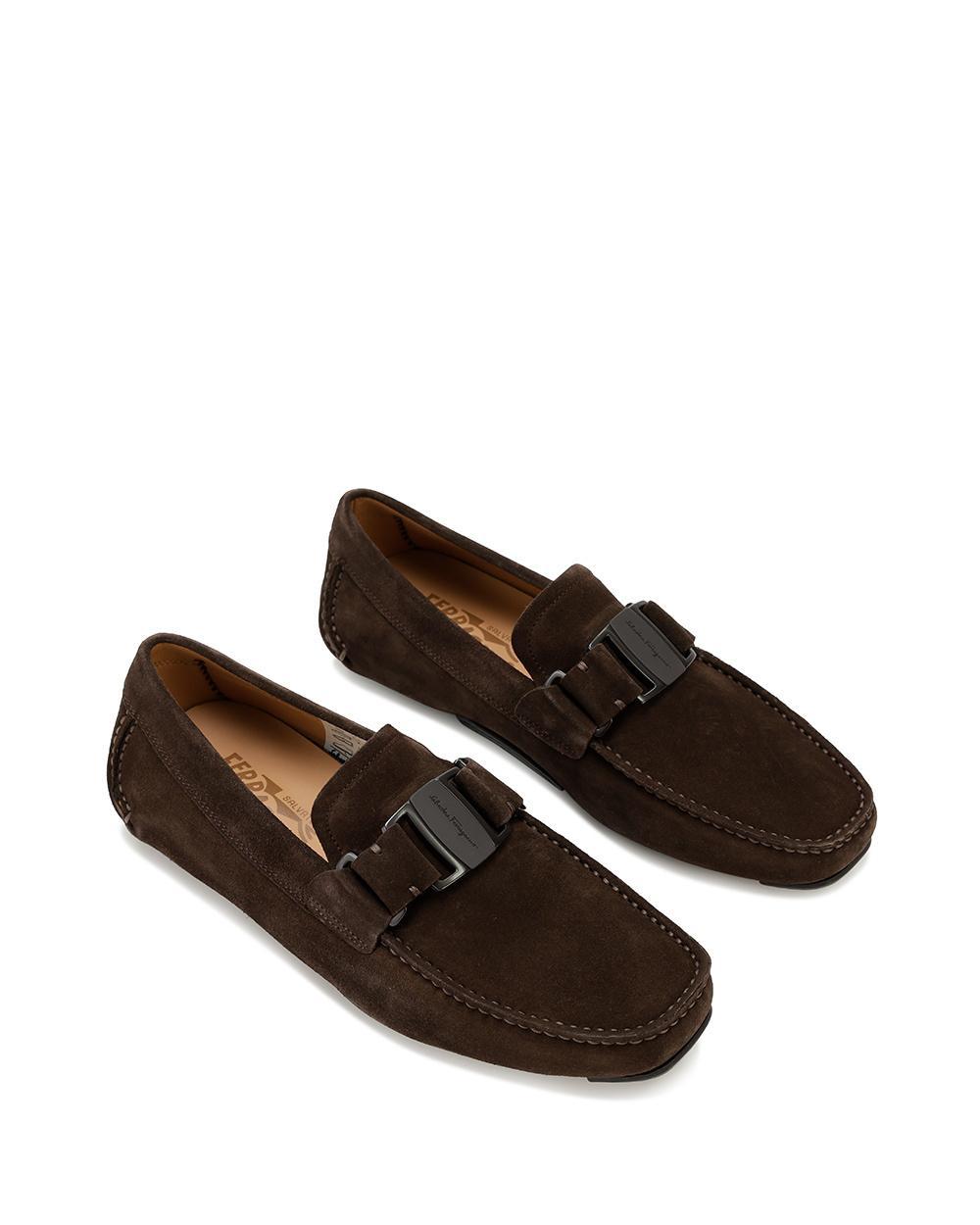 FERRAGAMO Buckle Business Casual Shoes In Black Product Image