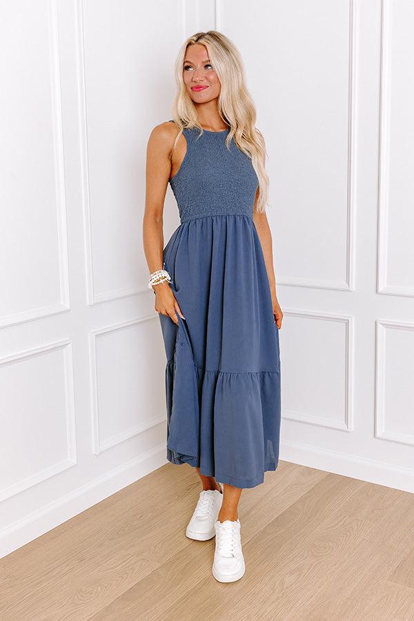 Oceanside Brunch Smocked Midi Product Image