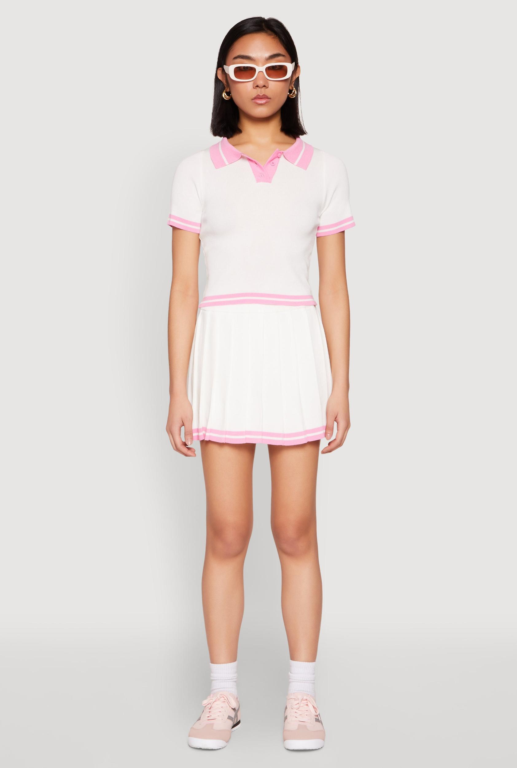 Womens Daisy Varsity Stripe Pleated Skort Product Image