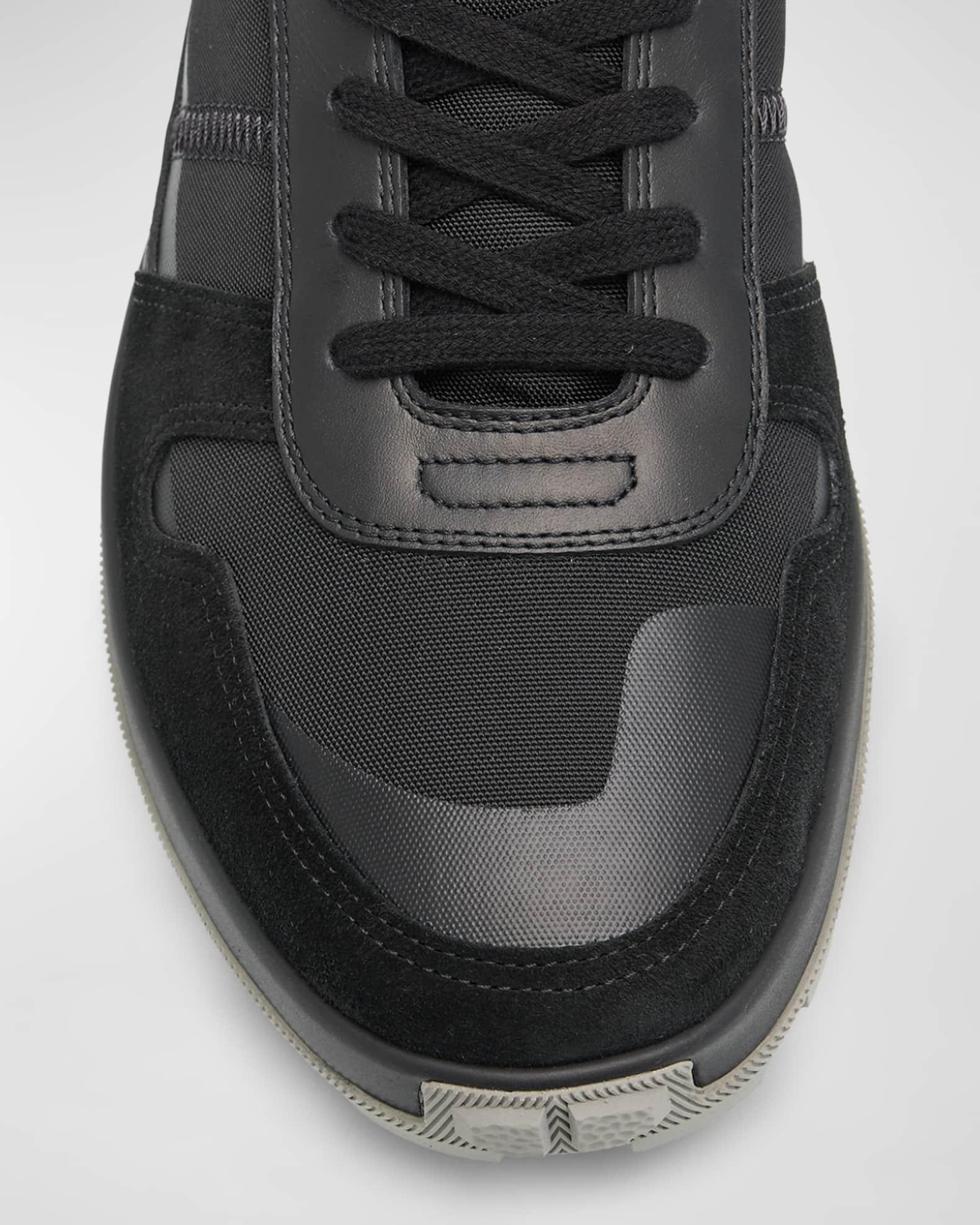 Men's Fabric and Suede Low-Top Sneakers Product Image