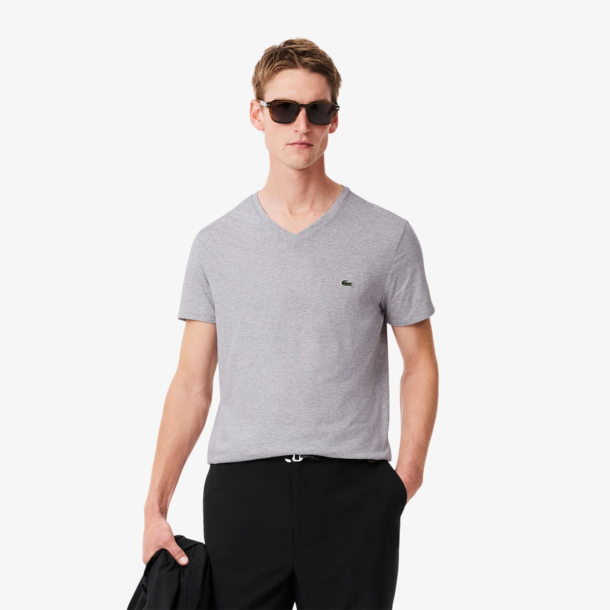 Men's Lightweight Pima Cotton V-Neck T-Shirt Product Image