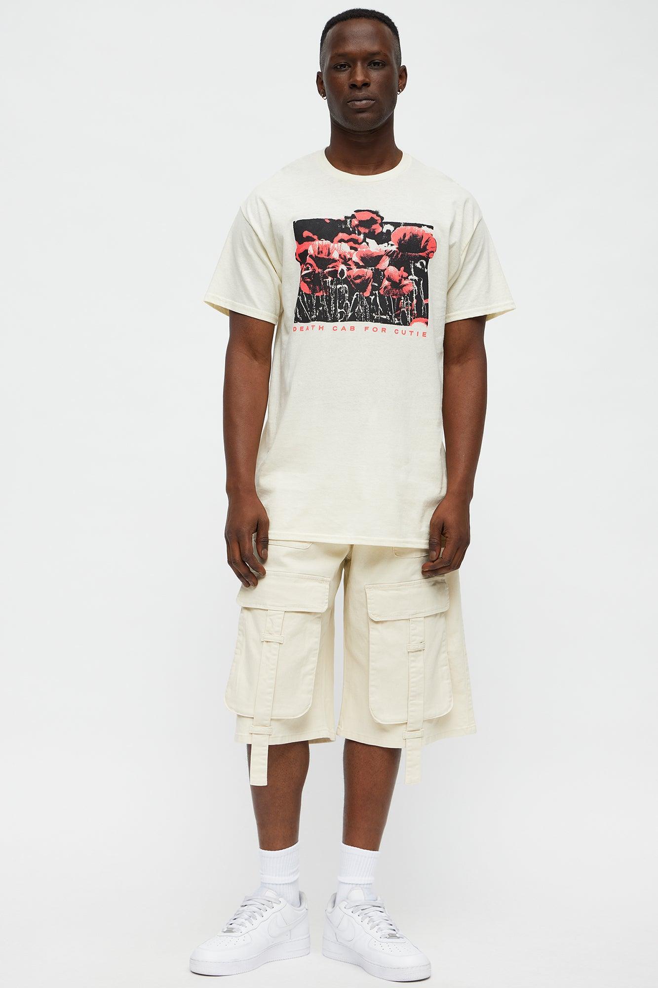 Baggy Oversized Pocket Cargo Shorts - Cream Product Image