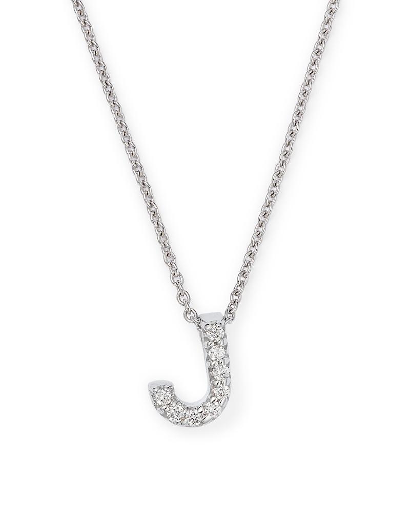 Roberto Coin 18K White Gold Initial Love Letter Pendant Necklace with Diamonds, 16 Product Image