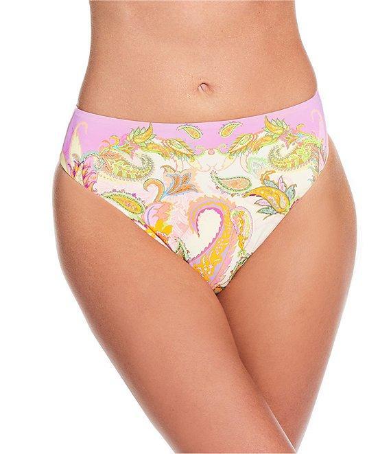 Gianni Bini Paisley High Leg High Waisted Swim Bottom Product Image