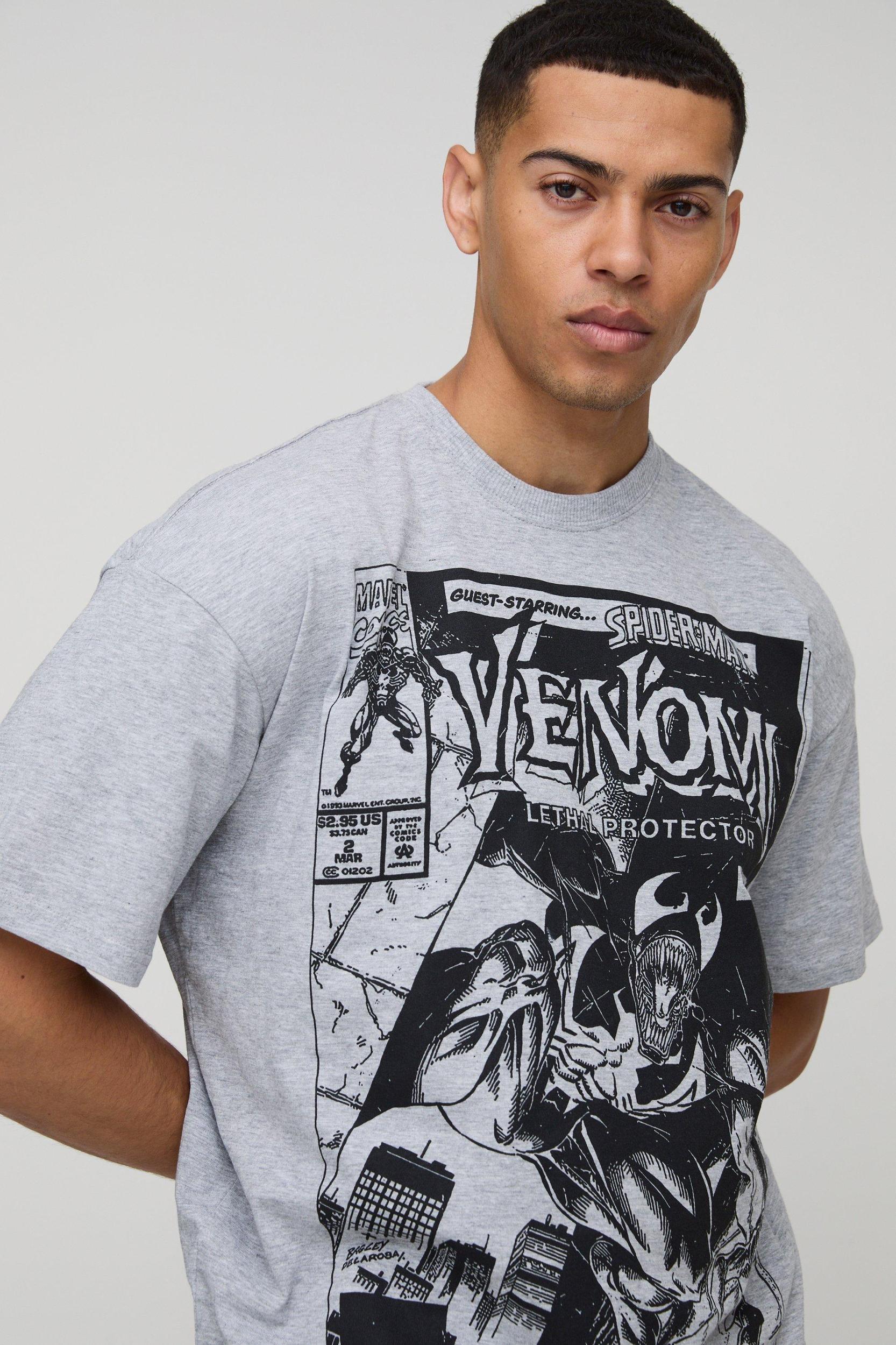 Oversized Marvel Venom License Graphic T Shirt | boohooMAN USA Product Image
