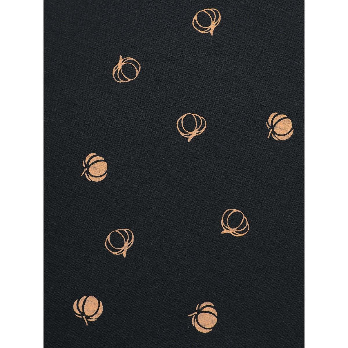 Plus Size Halloween Pumpkin Print Crew Neck T-shirt Black Women Casual Printed Graphic-Halloween Round Neck Festival-Halloween T-shirts BloomChic 18-20/2X Product Image