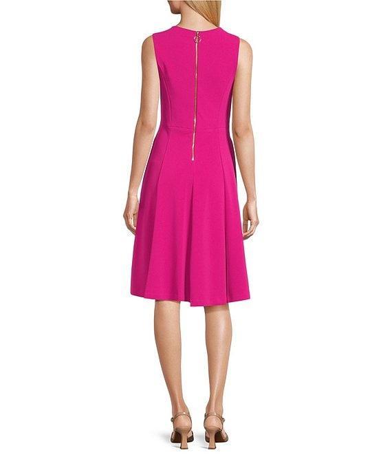 Investments Scuba Crepe Sleeveless Fit And Flare Dress Product Image